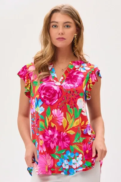 Flutter Tank Pink Floral