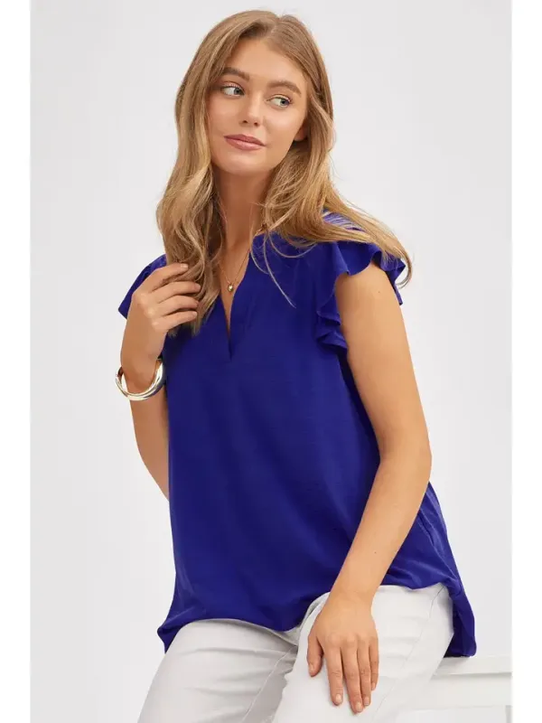 Flutter Tank -  Cobalt Blue