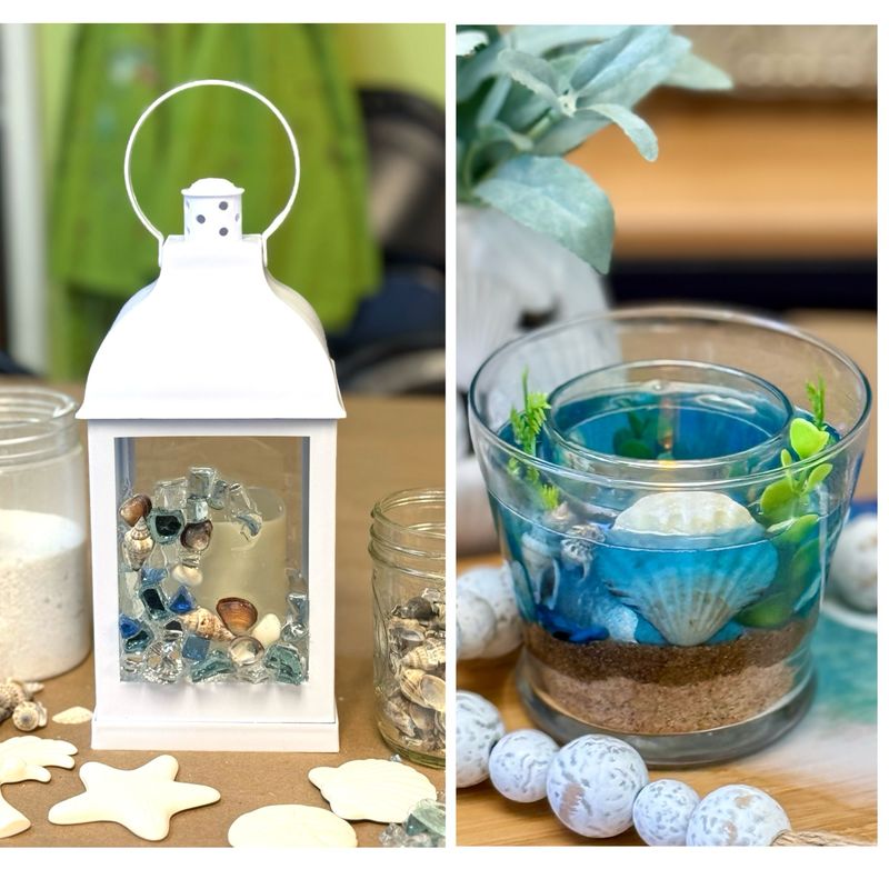 Sea Glass Resin Lantern OR Candle Holder Workshop May 22nd