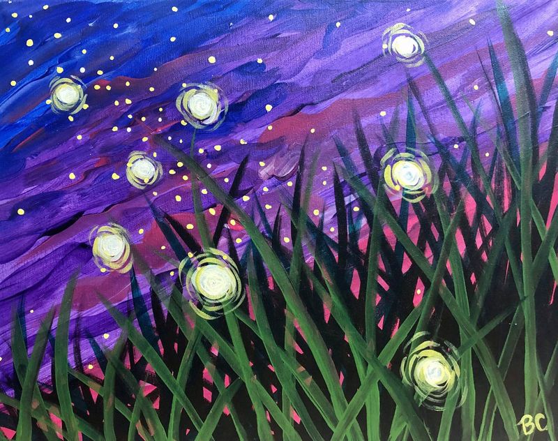 Fireflies Paint and Sip