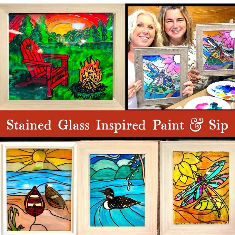 Painted "Stained Glass" Paint and Sip June 21st