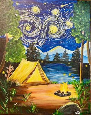Starry Night of Camping Paint and Sip