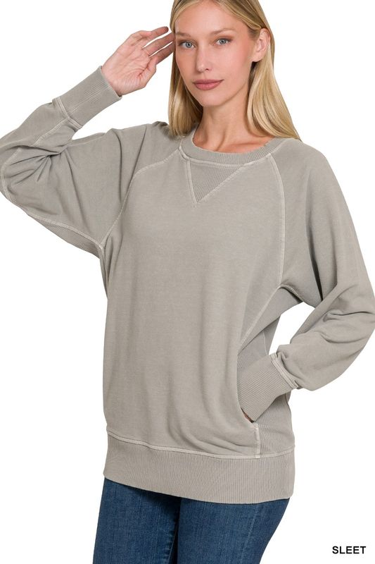 SLEET French Terry Sweatshirt With Pockets