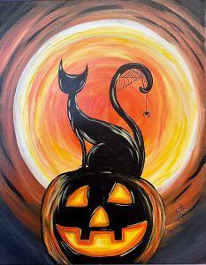Black Cat Paint and Sip
