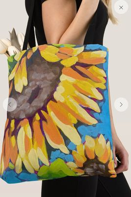 Original Art Tote Bag - Sunflowers By Roxanne