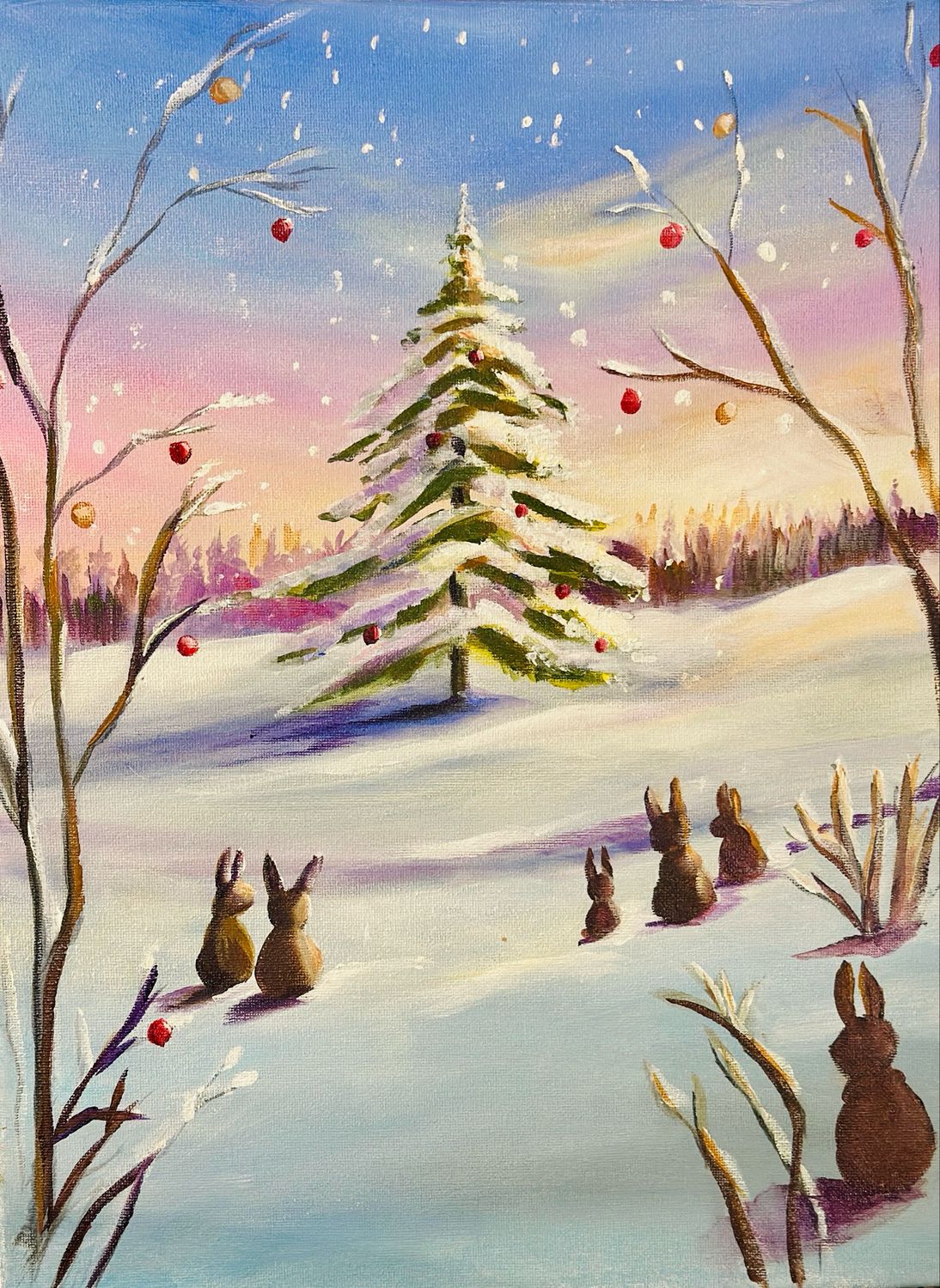 Winter Bunnies Paint and Sip December 11th