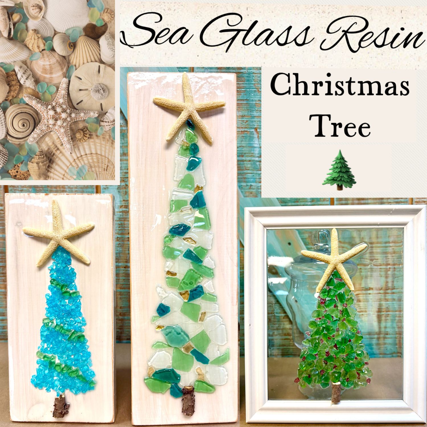 Sea Glass Resin Christmas Tree Pour and Sip November 25th Sea Glass Resin Christmas Tree Pour and Sip November 25th