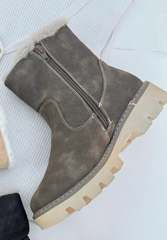 TAUPE Very G Marlo Fur Lined Boots