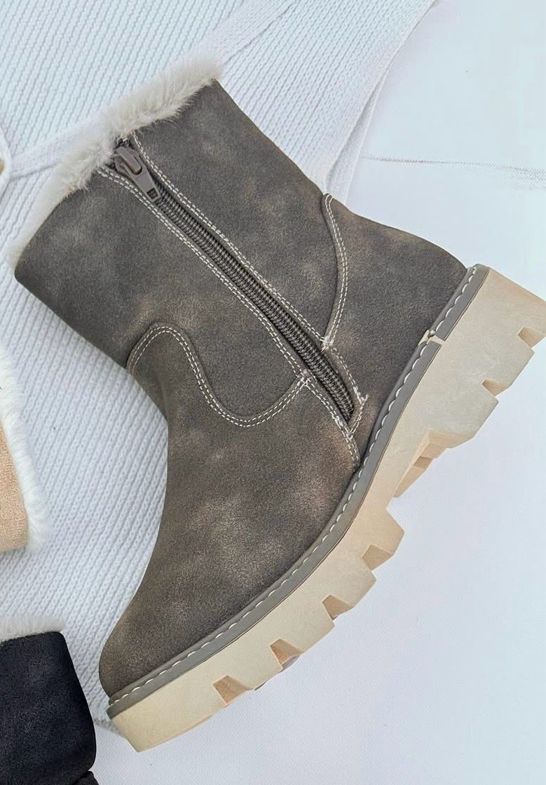 TAUPE Very G Marlo Fur Lined Boots TAUPE Very G Marlo Fur Lined Boots