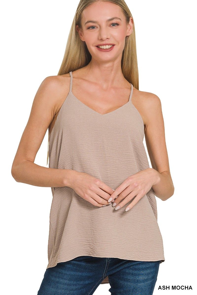 Mocha V Neck Cami Top