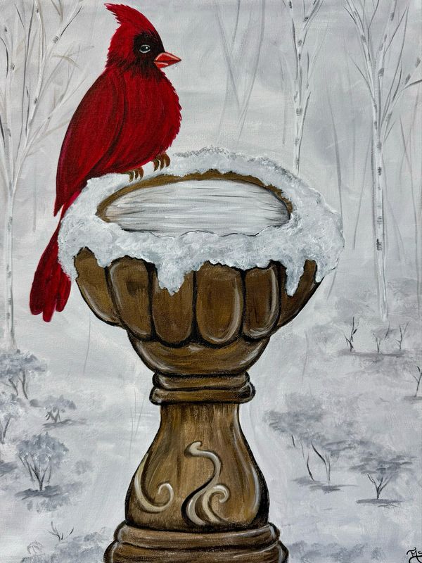 Bird Bath Paint and Sip