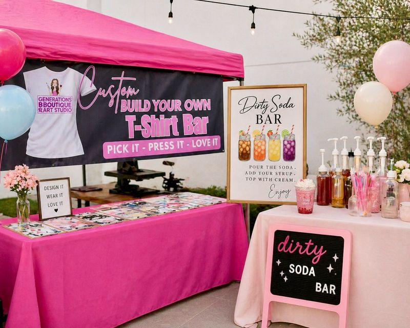 Sweet Sips and Custom Fits - Custom Graphic T Shirt and Dirty Soda Bar