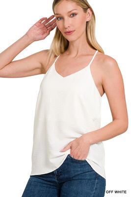 Off White V Neck Cami Top