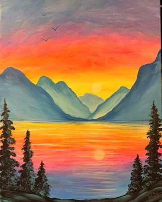 The Mountains Are Blue Paint and Sip