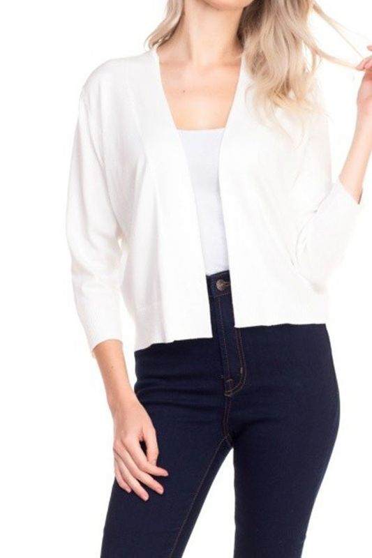 White Open Cardigan Sizes Sm-XXXL