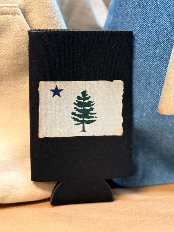 Maine Flag Pine Tall Koozie Can Cooler