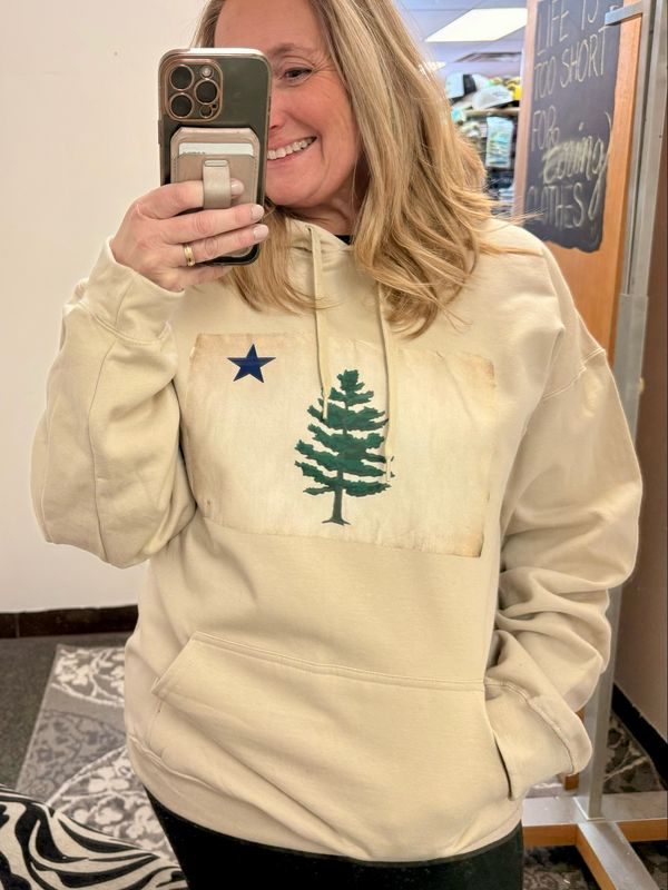 Maine Flag Pine Hoodie Maine Flag Pine Hoodie