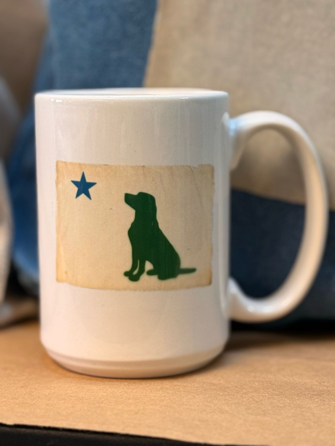 Maine Flag Dog Coffee Mug