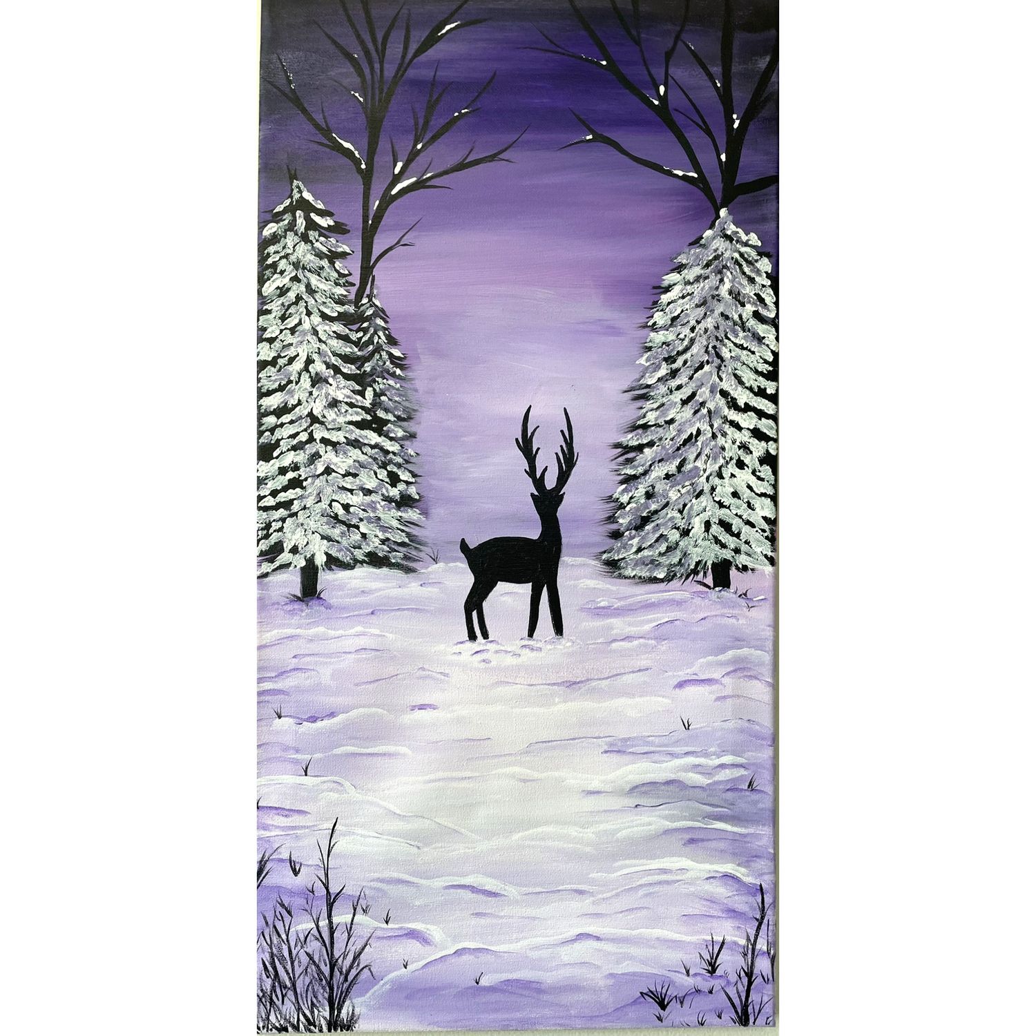 Winter Deer Paint and Sip