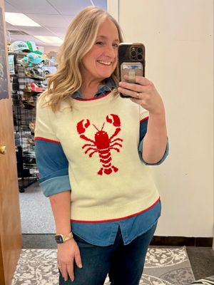 Lobster Love Knit Top - Cream Lobster Love Knit Top - Cream