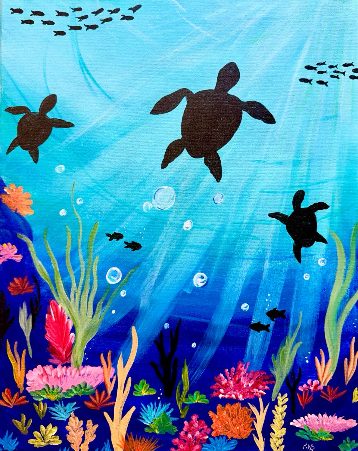 Sea Turtles Paint and Sip