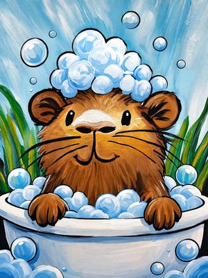 Family Friendly Capybara Bubble Bath Class 1:30 Session