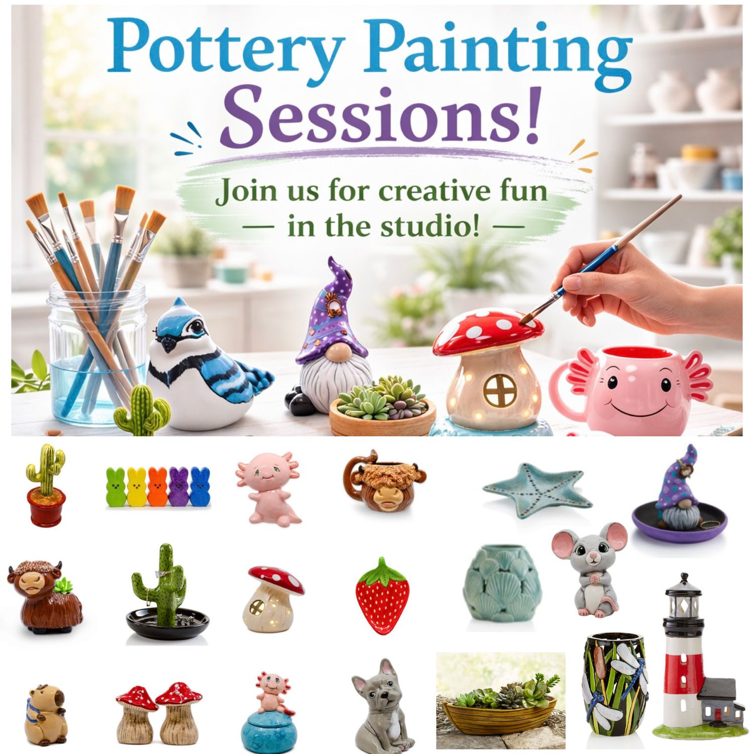 Mother's Day Weekend Paint Your Own Pottery Session May 9th