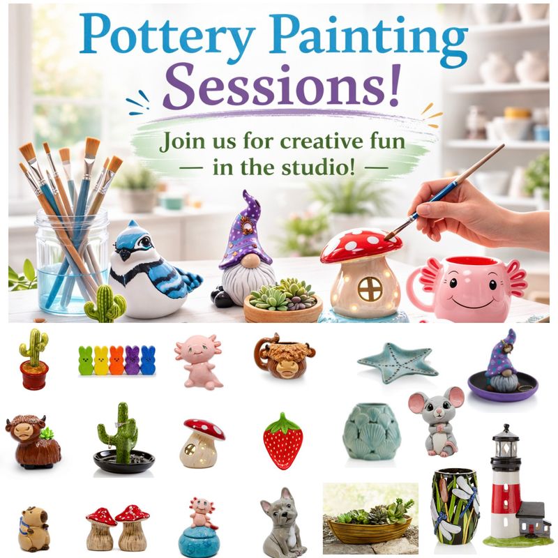 Mother's Day Weekend Paint Your Own Pottery Session May 9th
