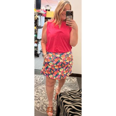 Sweet Escape Skort - Peachy Blue Floral