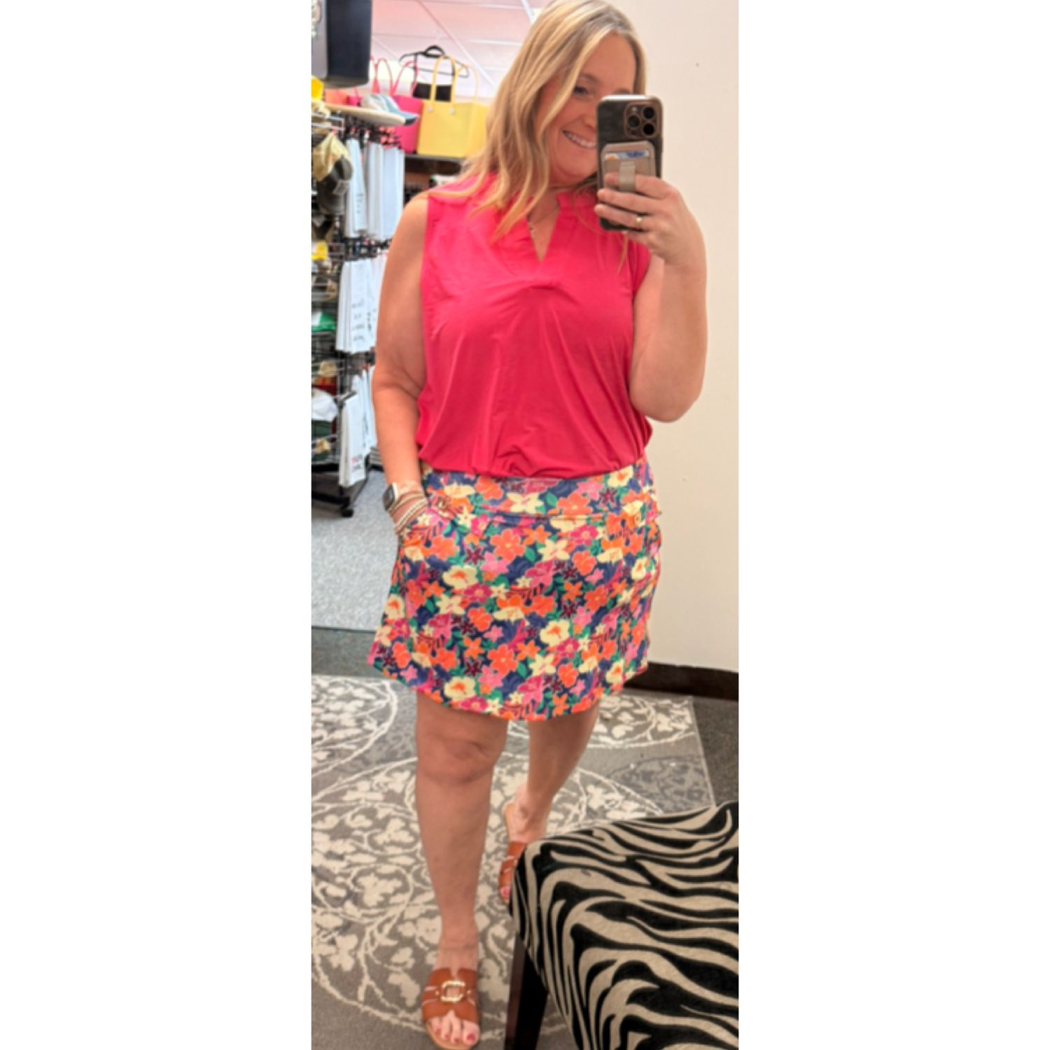 Sweet Escape Skort - Peachy Blue Floral