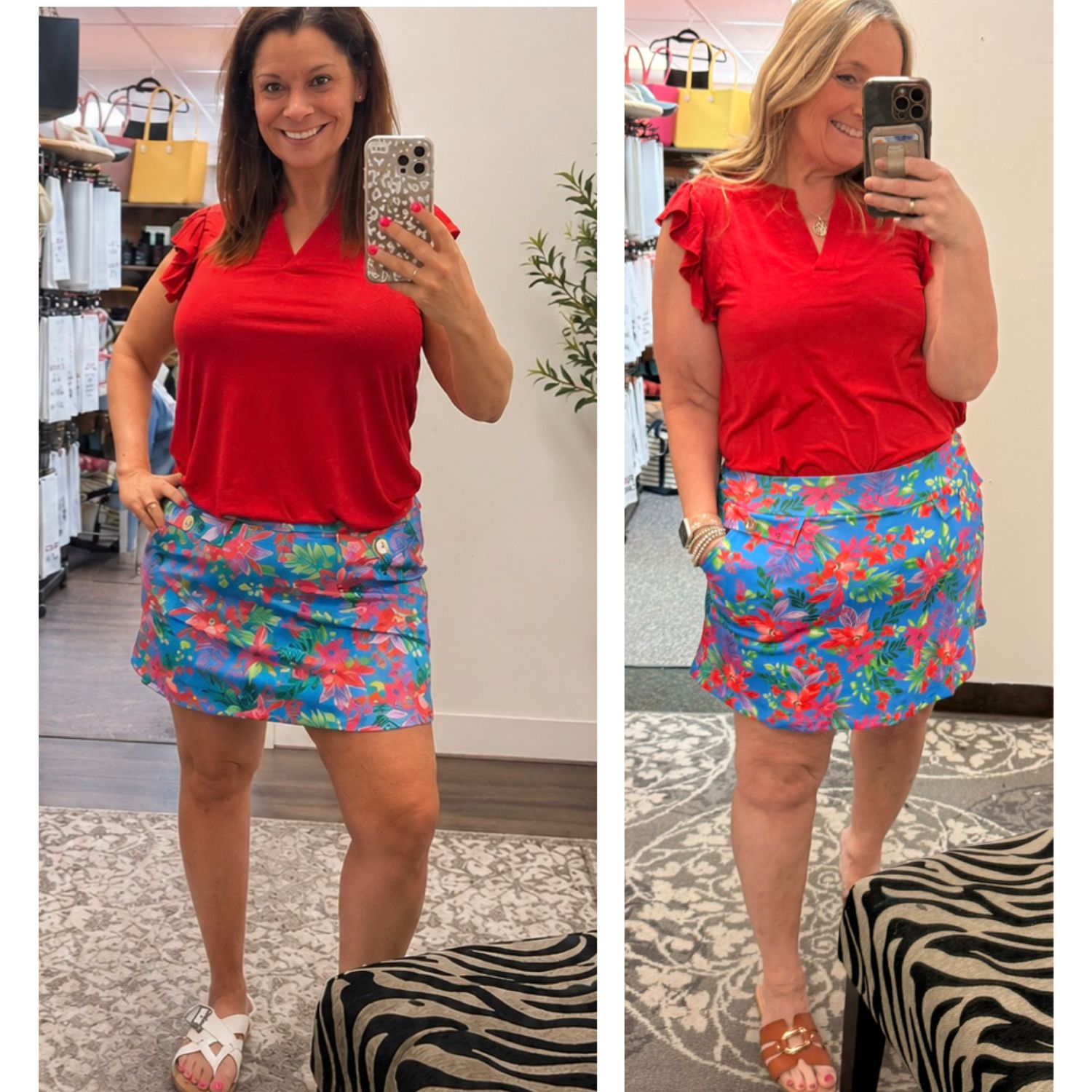 Sweet Escape Skort - Aqua Floral Sweet Escape Skort - Aqua Floral