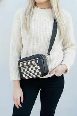 Checkered Crossbody Shoulder Bag Checkered Crossbody Shoulder Bag
