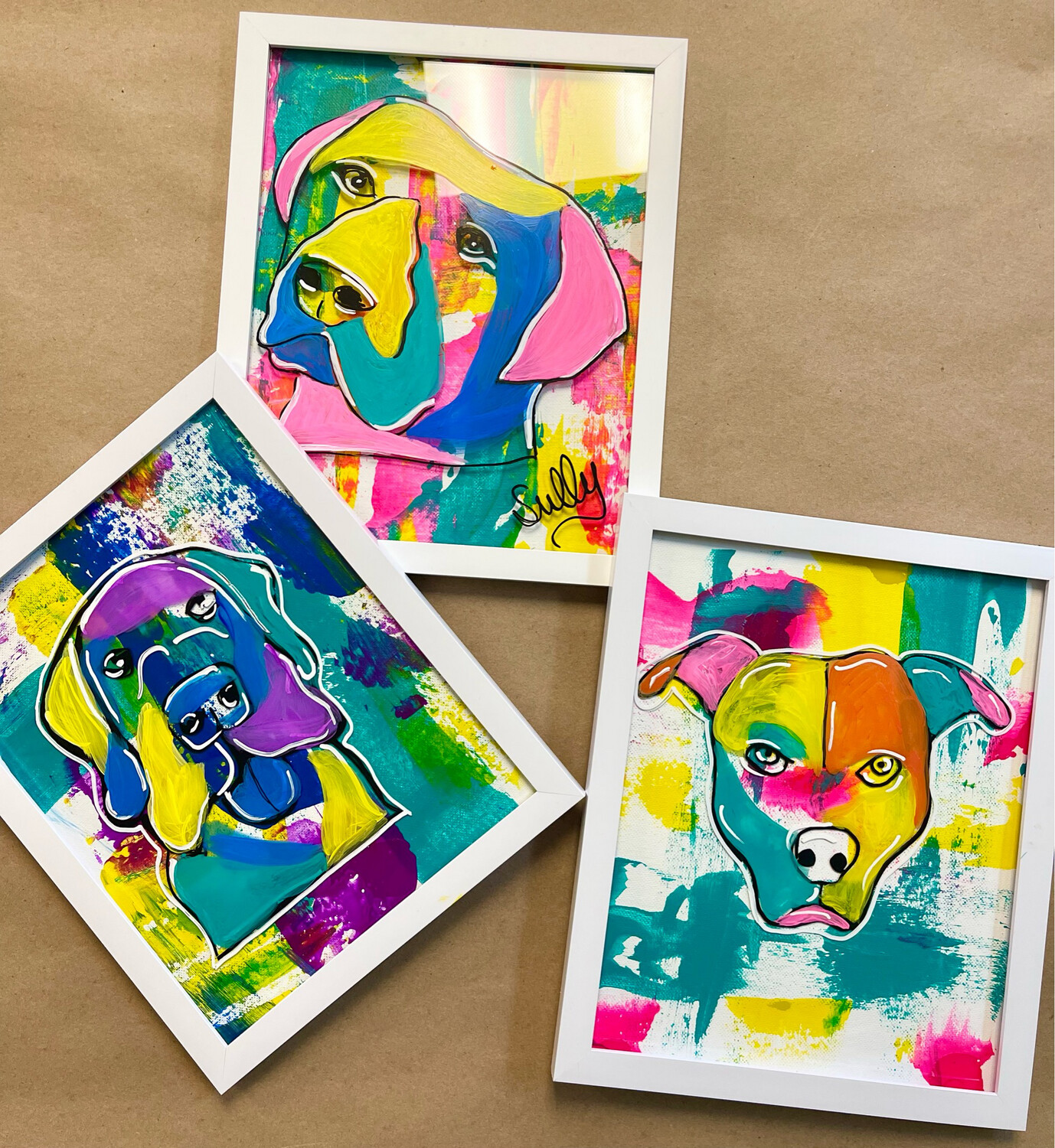 3 abstract pet portrait 