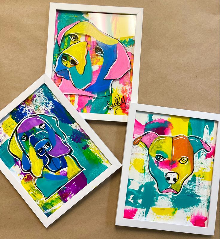 3 abstract pet portrait 