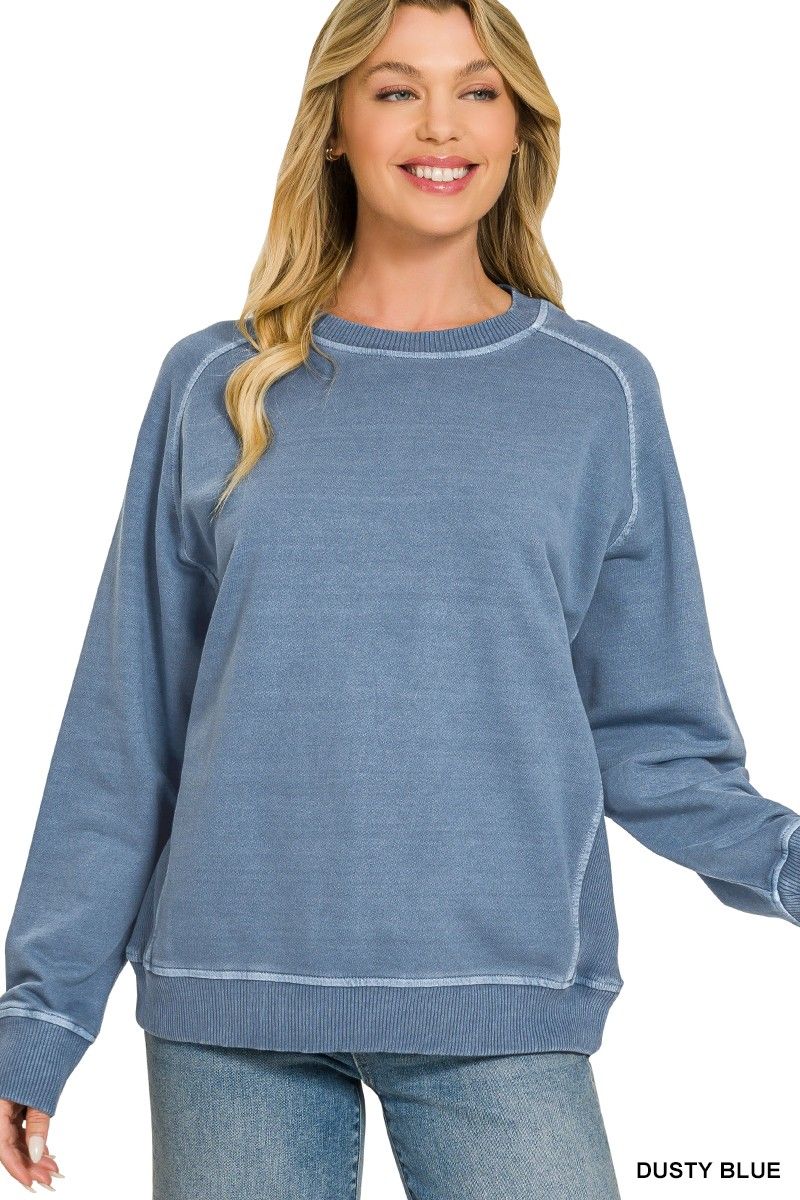 DUSTY BLUE French Terry Sweatshirt