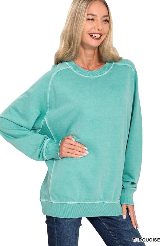TURQUOISE French Terry Sweatshirt
