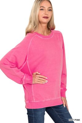 HOT PINK French Terry Sweatshirt