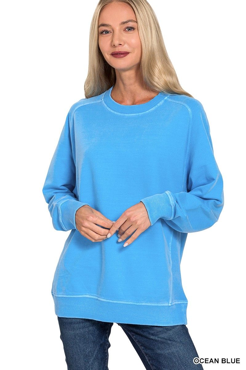 OCEAN BLUE French Terry Sweatshirt