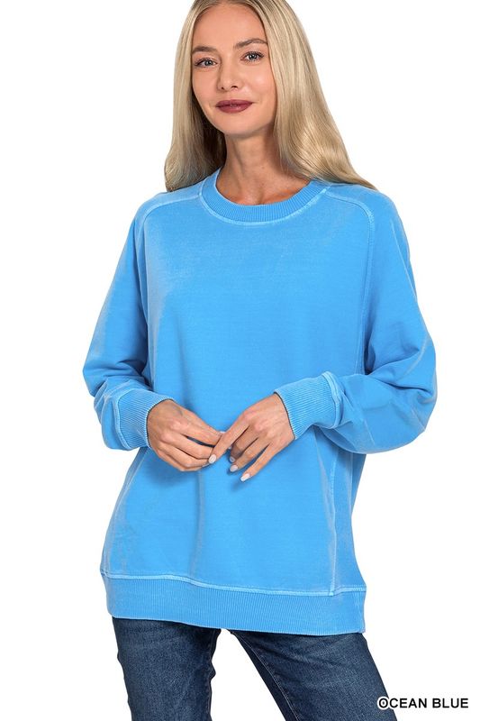OCEAN BLUE French Terry Sweatshirt