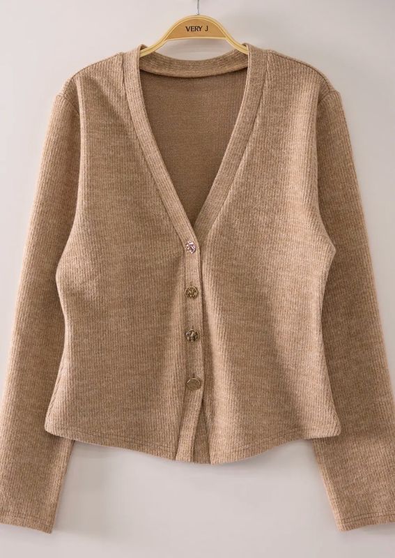 Classy Mocha V Neck Cardigan Classy Mocha V Neck Cardigan