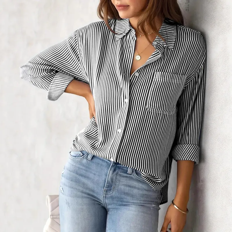 Black and White Stripe Button Down Shirt Black and White Stripe Button Down Shirt