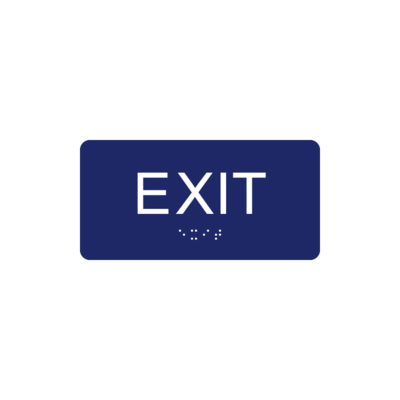 6&quot;x 3&quot; Exit Sign w/ Braille