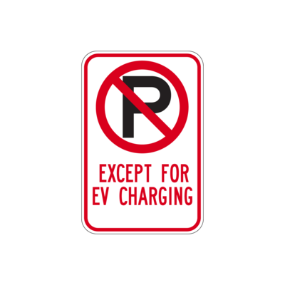 12&quot;x 18&quot; California R113 EV Charging Stall Sign