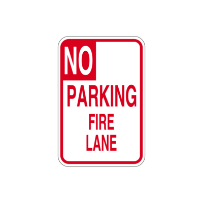 12&quot;x 18&quot; R7-6-9  No Parking Fire Lane Sign