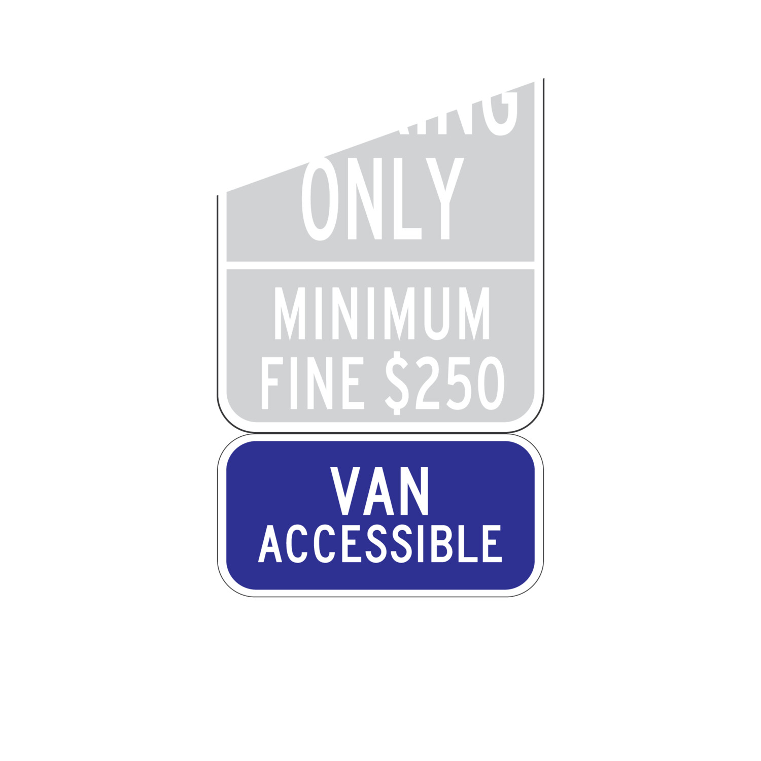 12&quot;x 6&quot; California R7-8b(CA) Van Accessible Parking Supplement