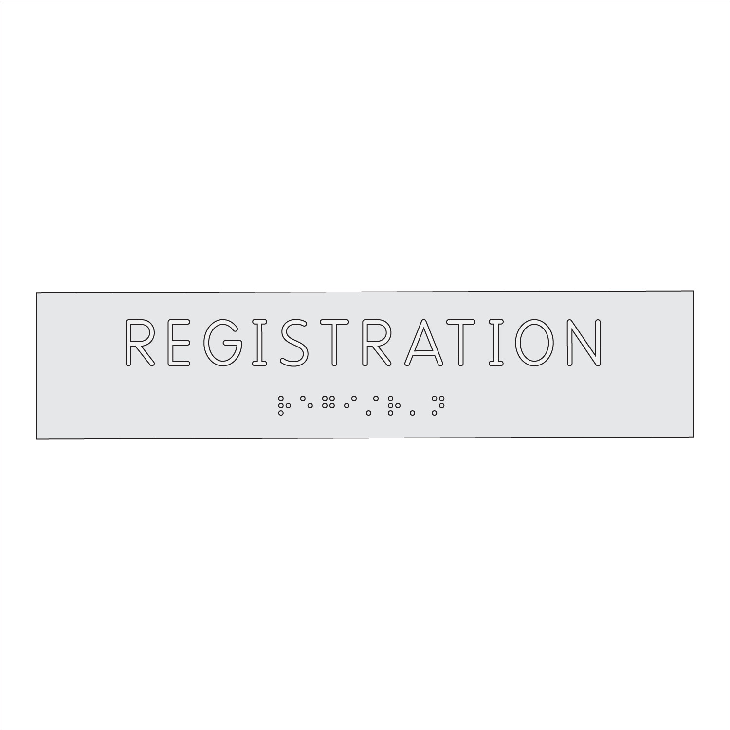 REGISTRATION Sign with Braille (9&quot; x 2&quot;)