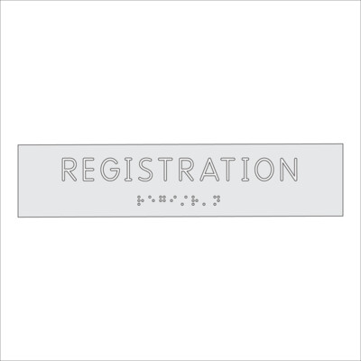 REGISTRATION Sign with Braille (9&quot; x 2&quot;)