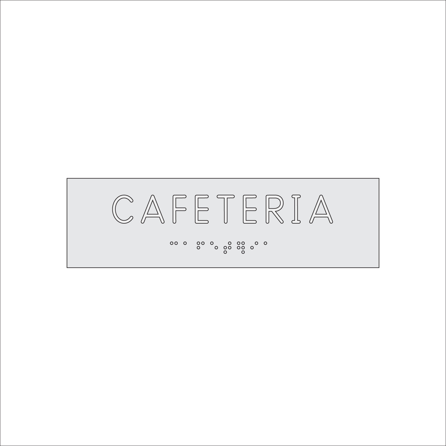 CAFETERIA Sign with Braille (7&quot; x 2&quot;)