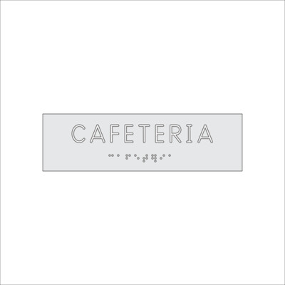 CAFETERIA Sign with Braille (7&quot; x 2&quot;)
