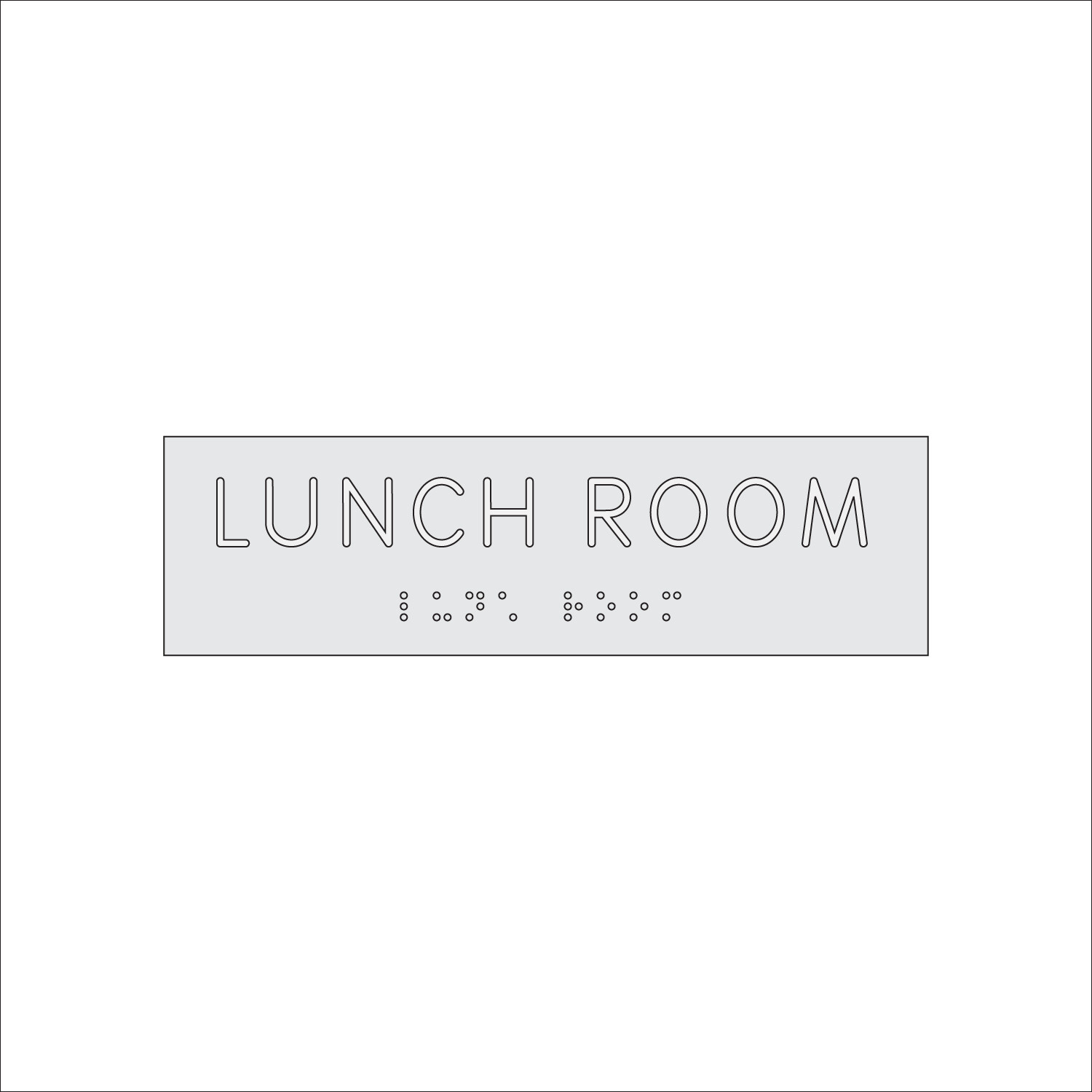 LUNCH ROOM Sign with Braille (7&quot; x 2&quot;)